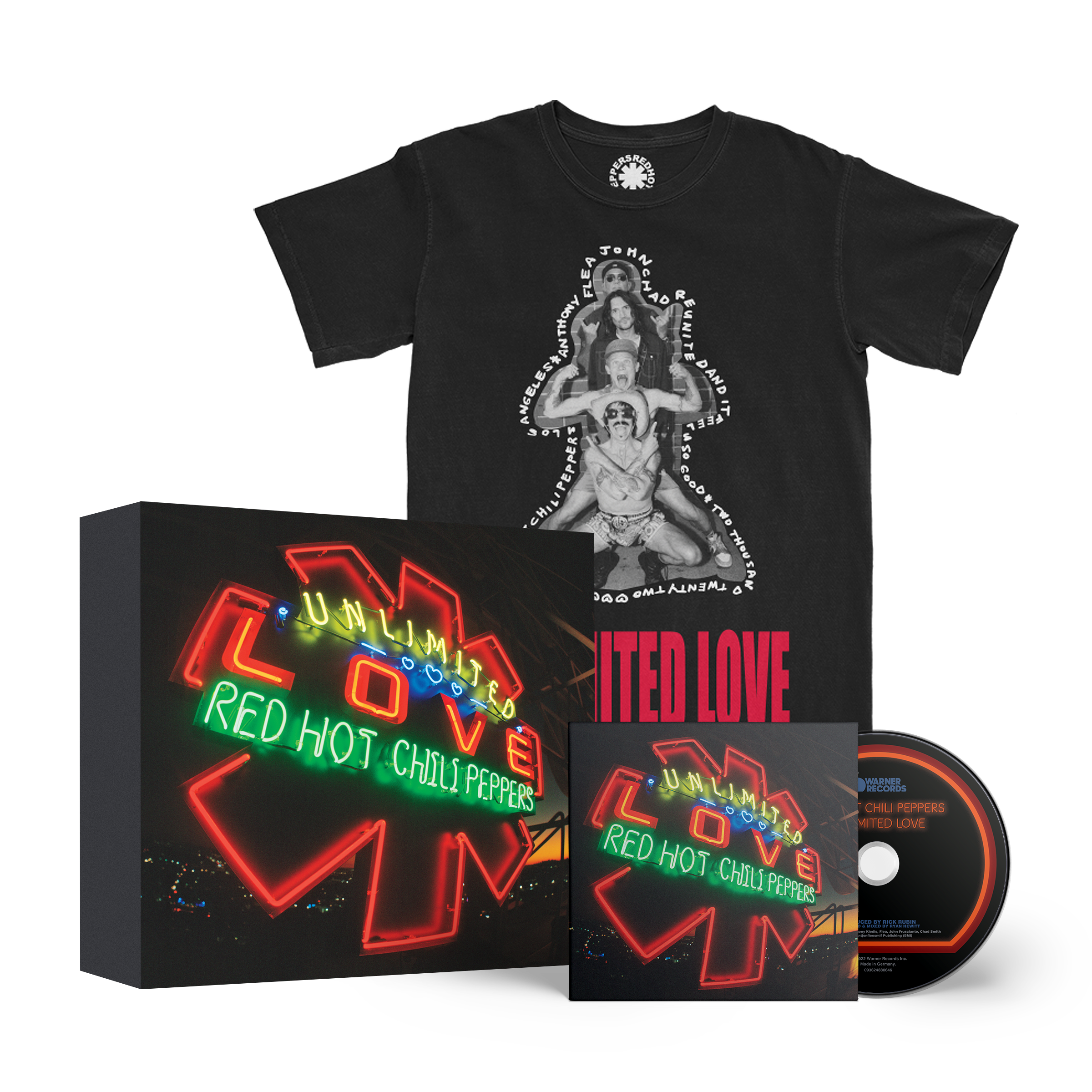 Unlimited Love CD + T-Shirt Box Set – Red Hot Chili Peppers