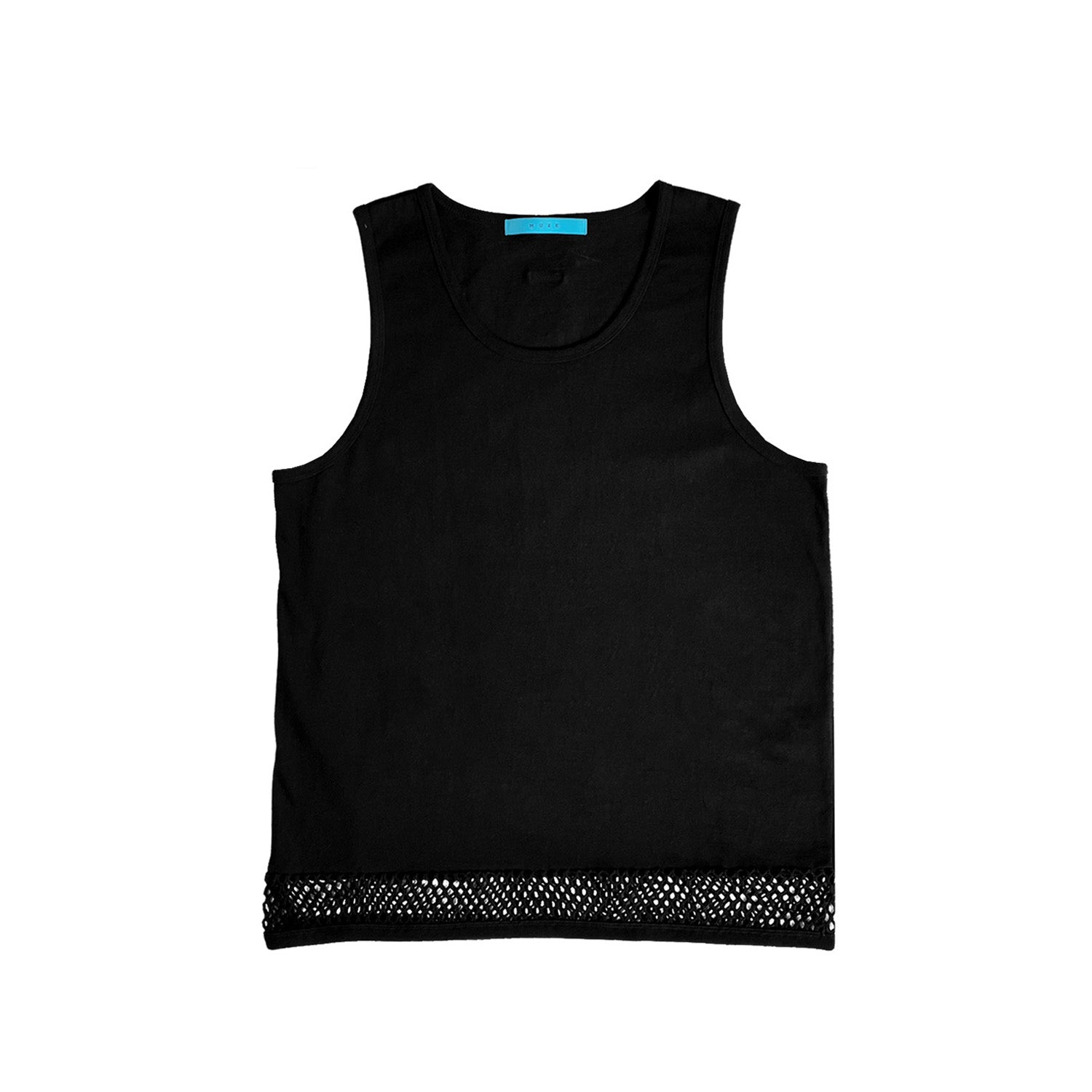MUZE TURQUOISE LABEL - HEM MESH TANK TOP(BLACK) ミューズ タンク