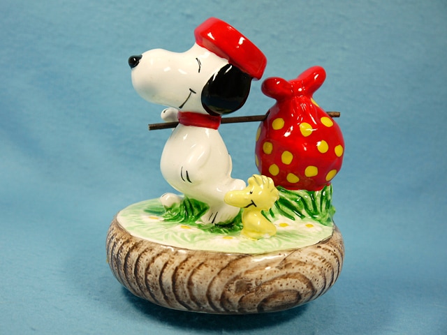 Aviva♡スヌーピー♡陶器製オルゴール♡乙女の祈り♡ヴィンテージ