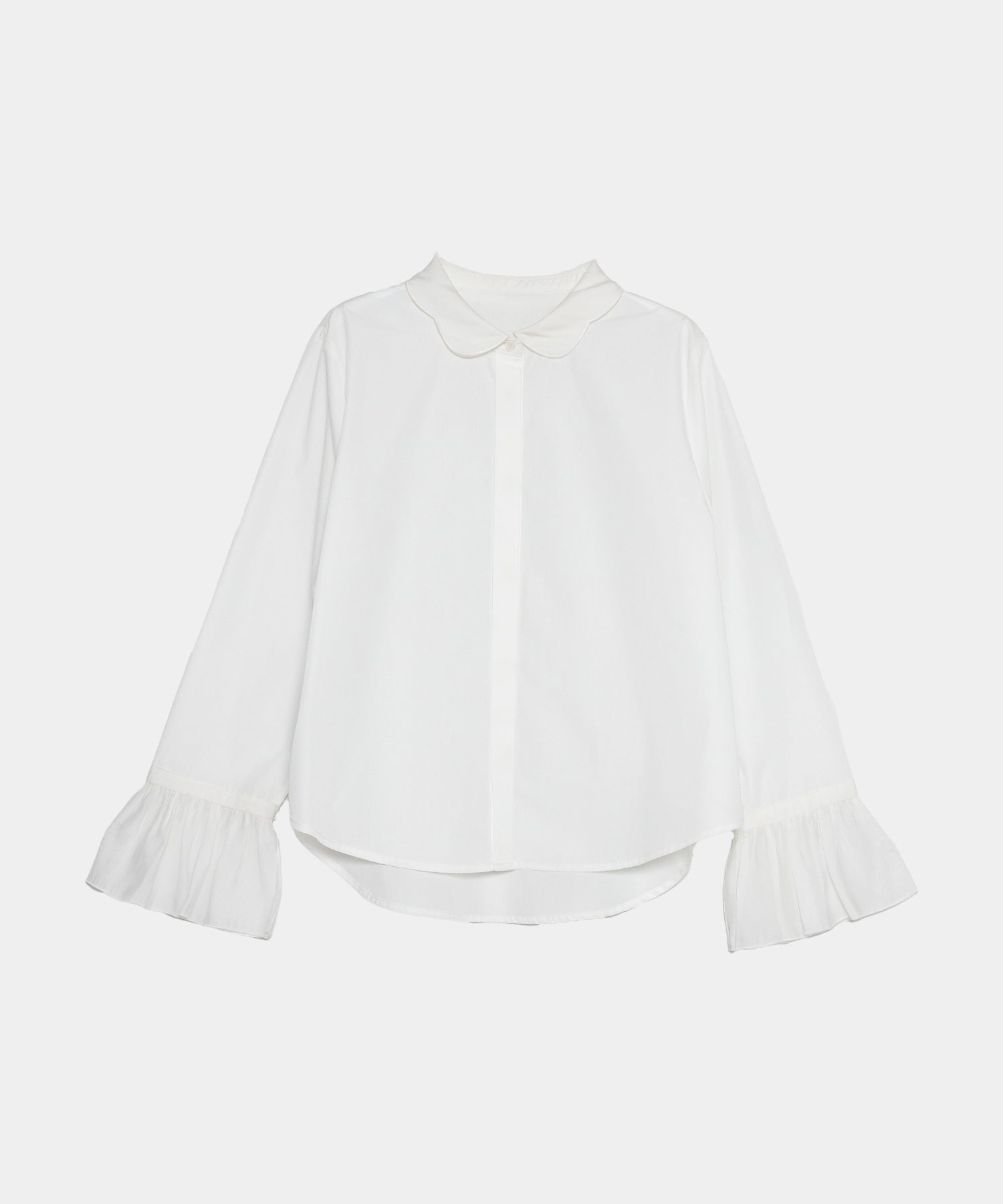 Wrinkle Prevention】Scallop Collar Blouse – maré（マレ）オンライン