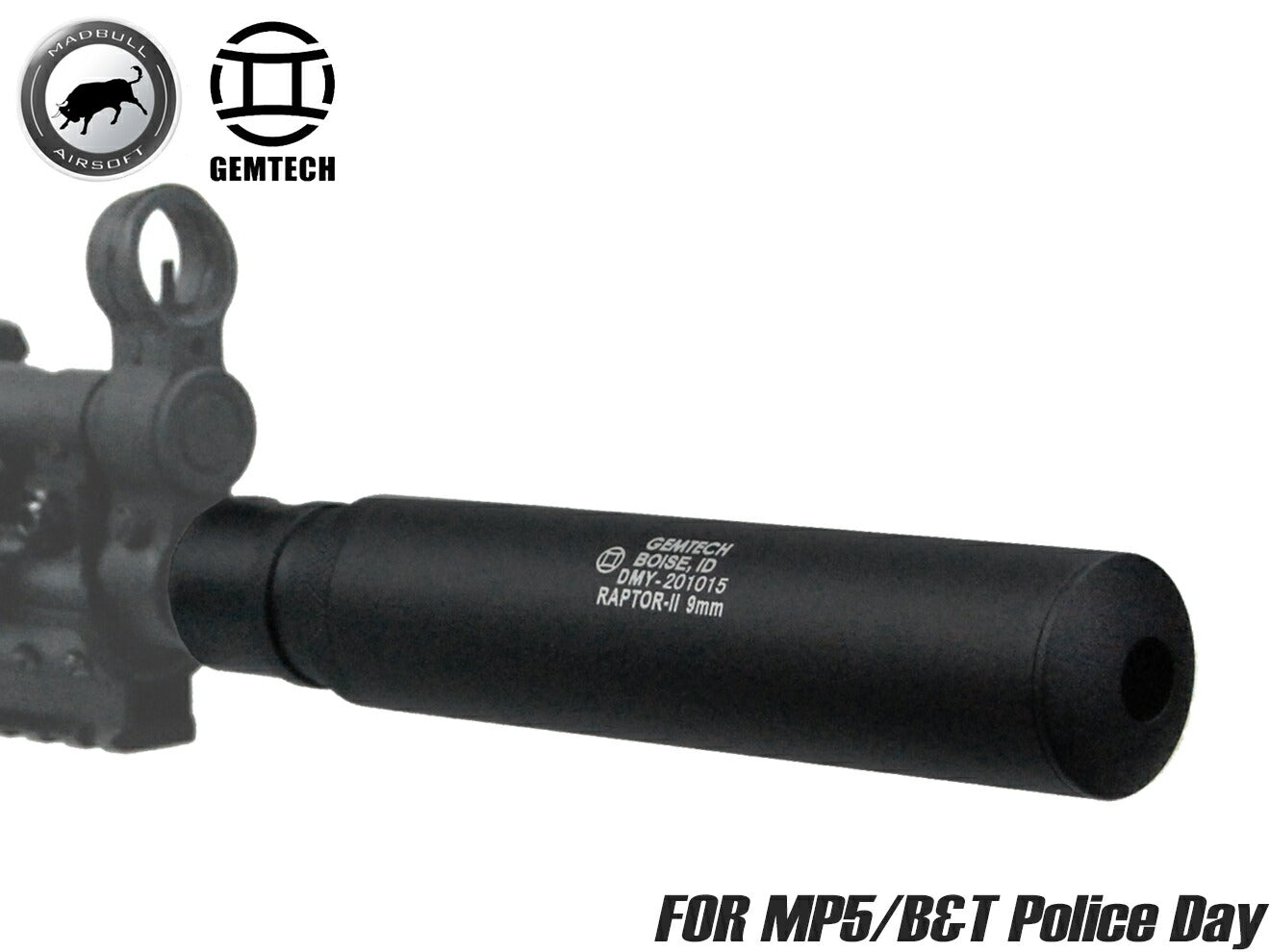 MADBULL AIRSOFT GEMTECH GEMTECH RAPTOR-II サプレッサー for H&K