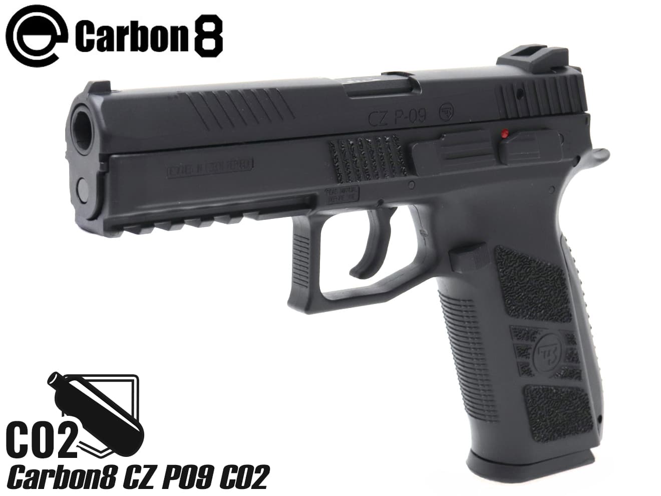 Carbon8 ガスブローバック CZ P09 CO2 ガスガン本体 [カラー：ブラック