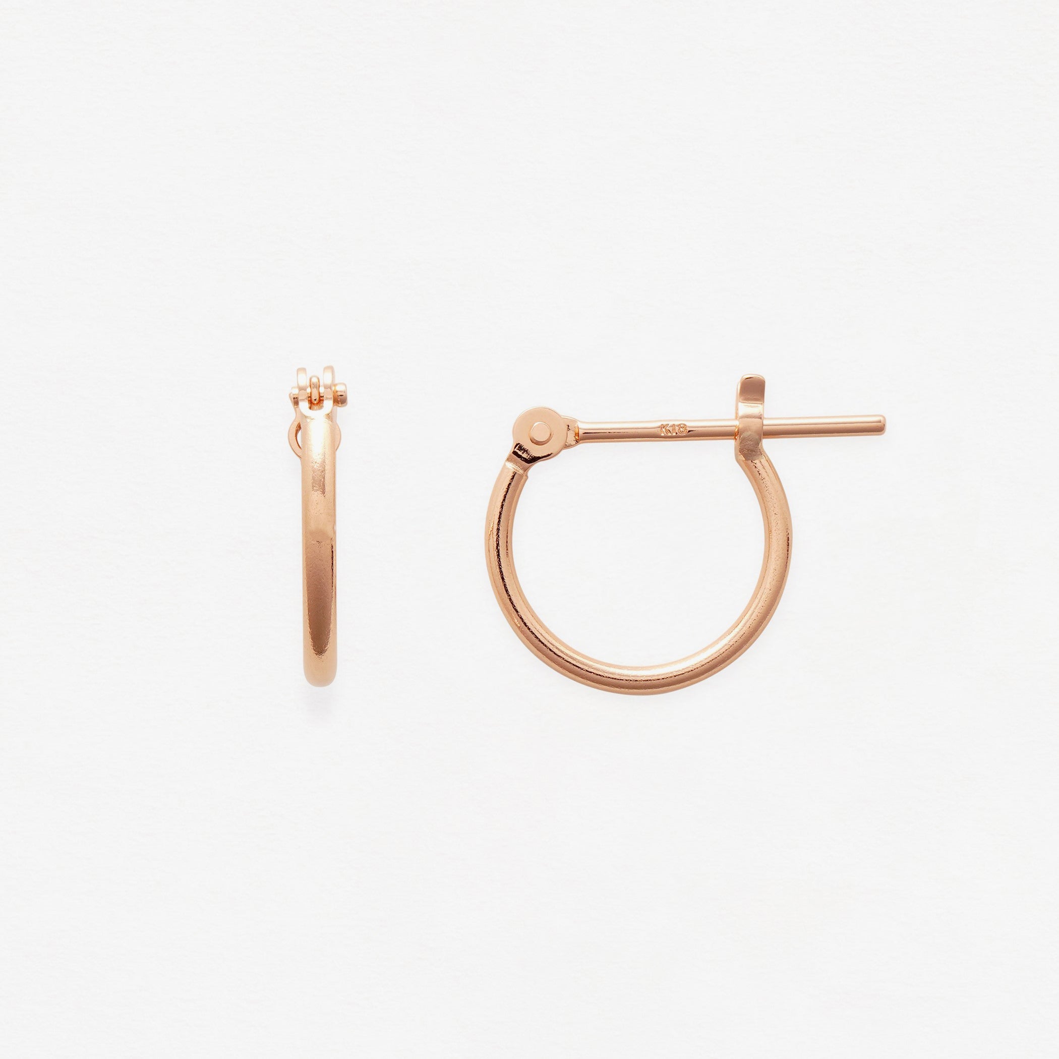 K18 ピンクゴールド フープ ピアス（10mm） – Milluflora | ミル