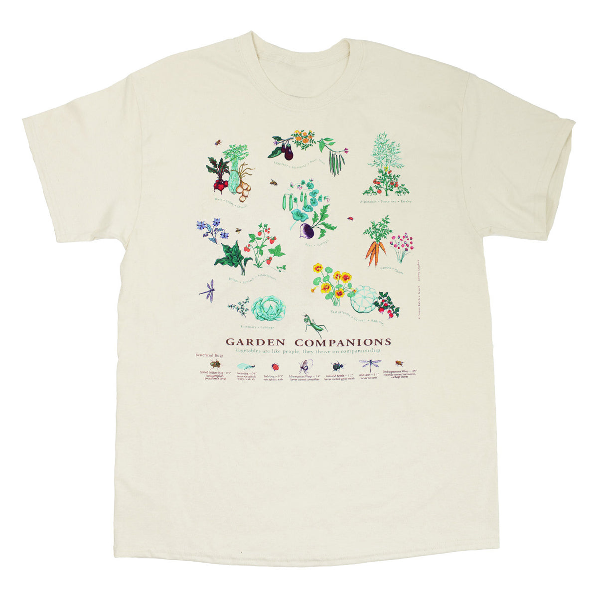 Garden Companions Adult Natural T-shirt – Liberty Graphics