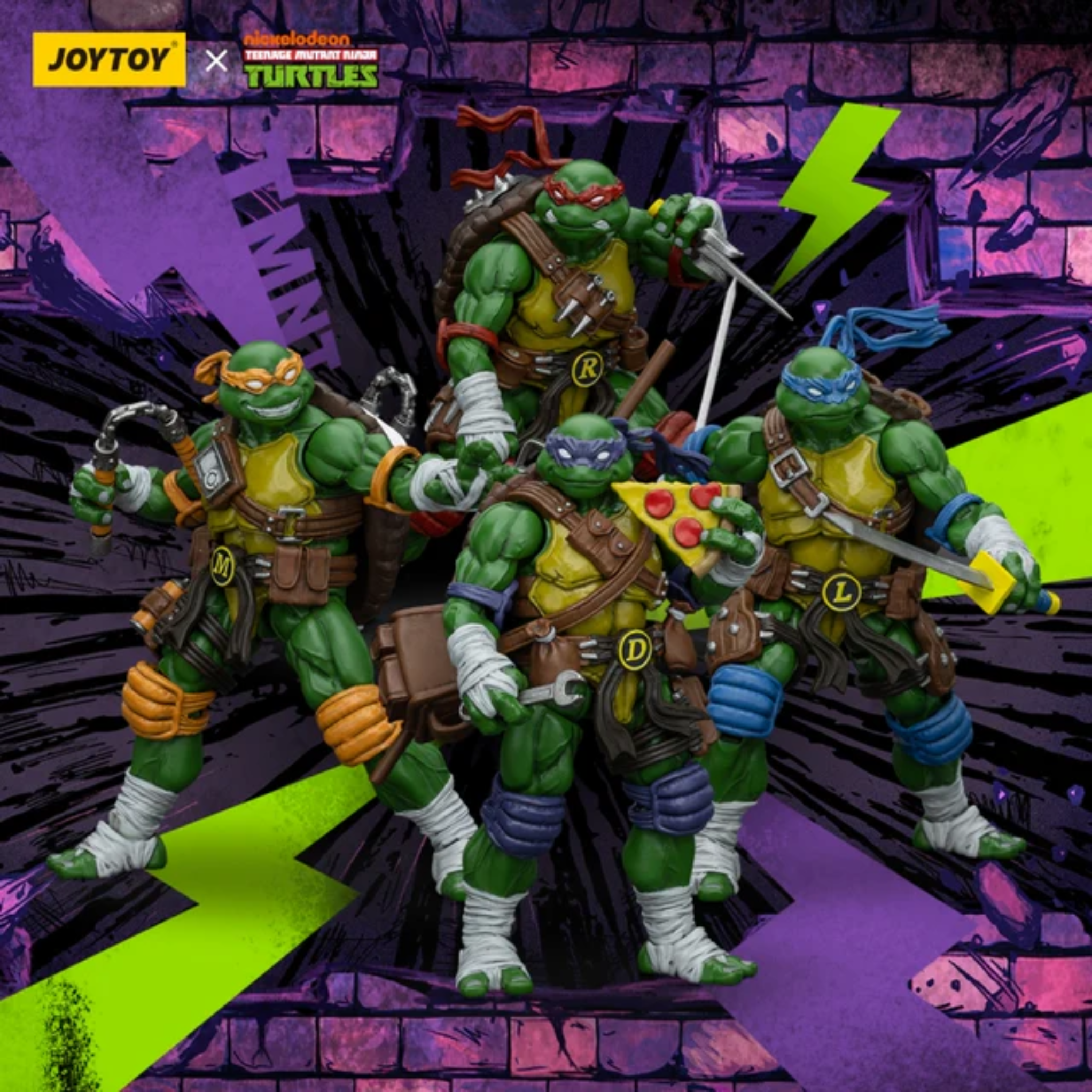 Joy Toy Teenage Mutant Ninja Turtles 1:18 Scale COMPLETE SET OF 4