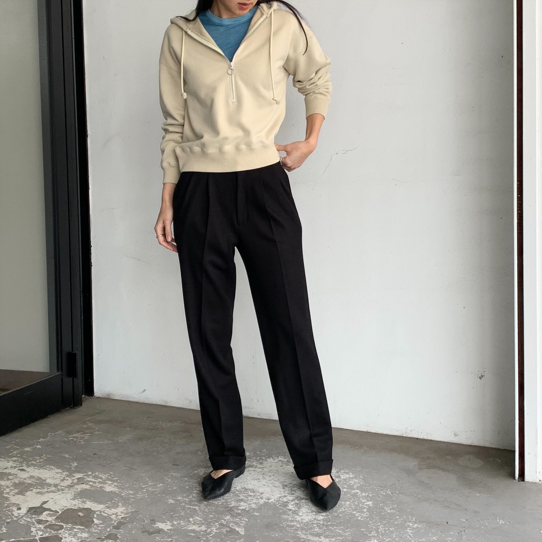 AURALEE】 SMOOTH SOFT SWEAT HALF ZIP P/O PARKA – ONENESS ONLINE STORE