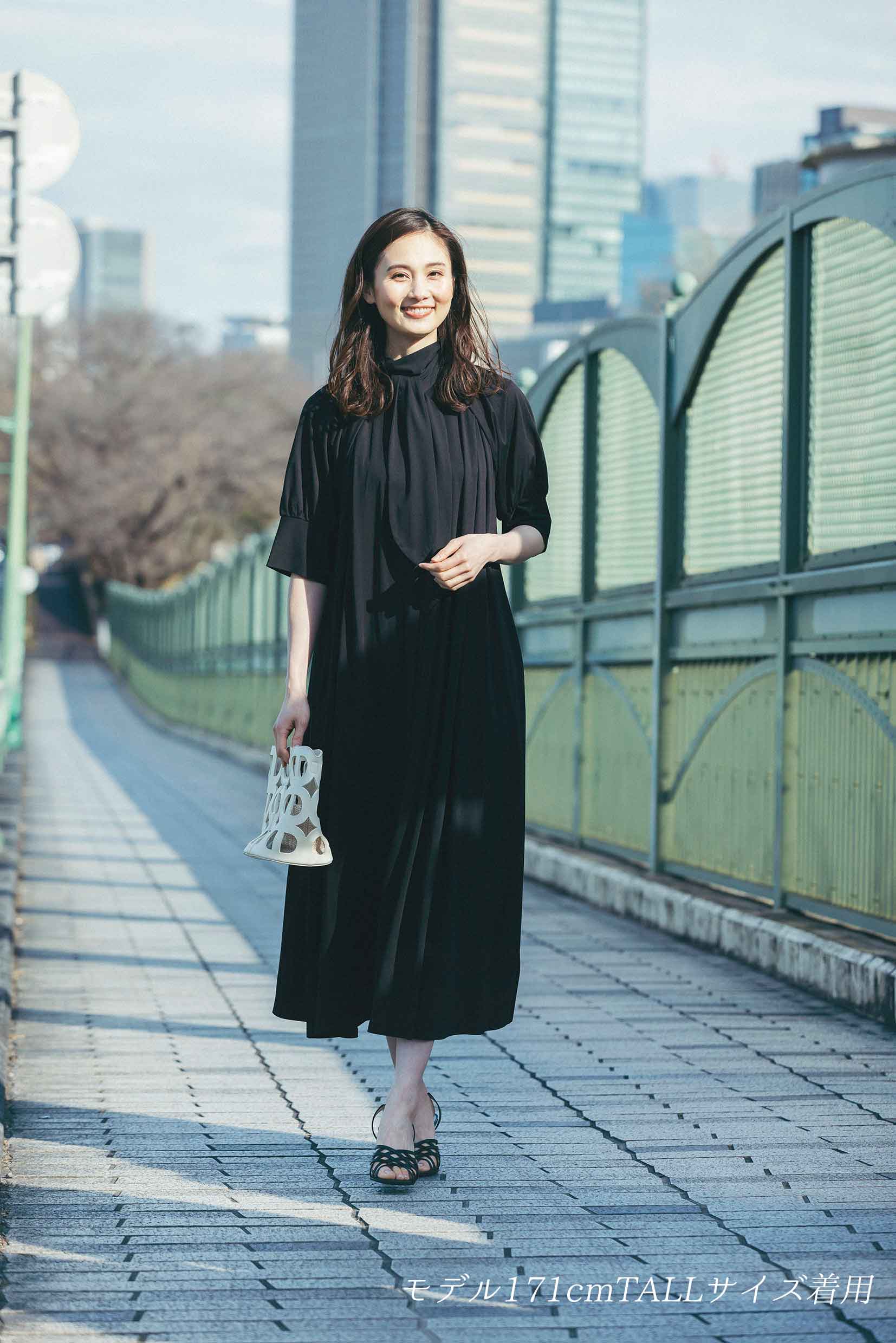 ボウタイカラーカットソーワンピ―ス NS-134 – ATELIER N'S