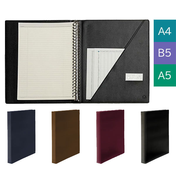 リングバインダー 本革調 A4/B5/A5対応サイズ [各4色] コレクト F-950V