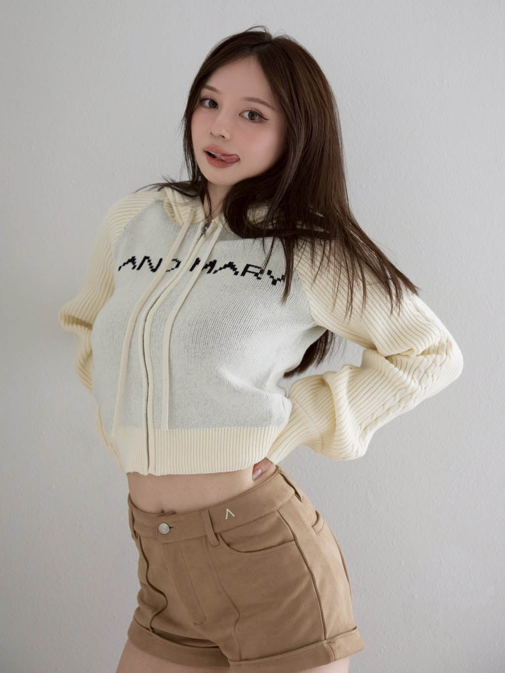 ANDMARY】Jeniffer knit hoodie set