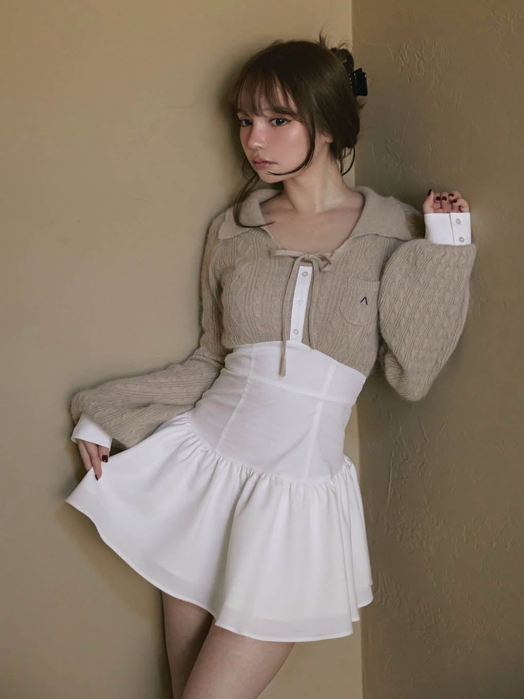 Tess blouse mini dress