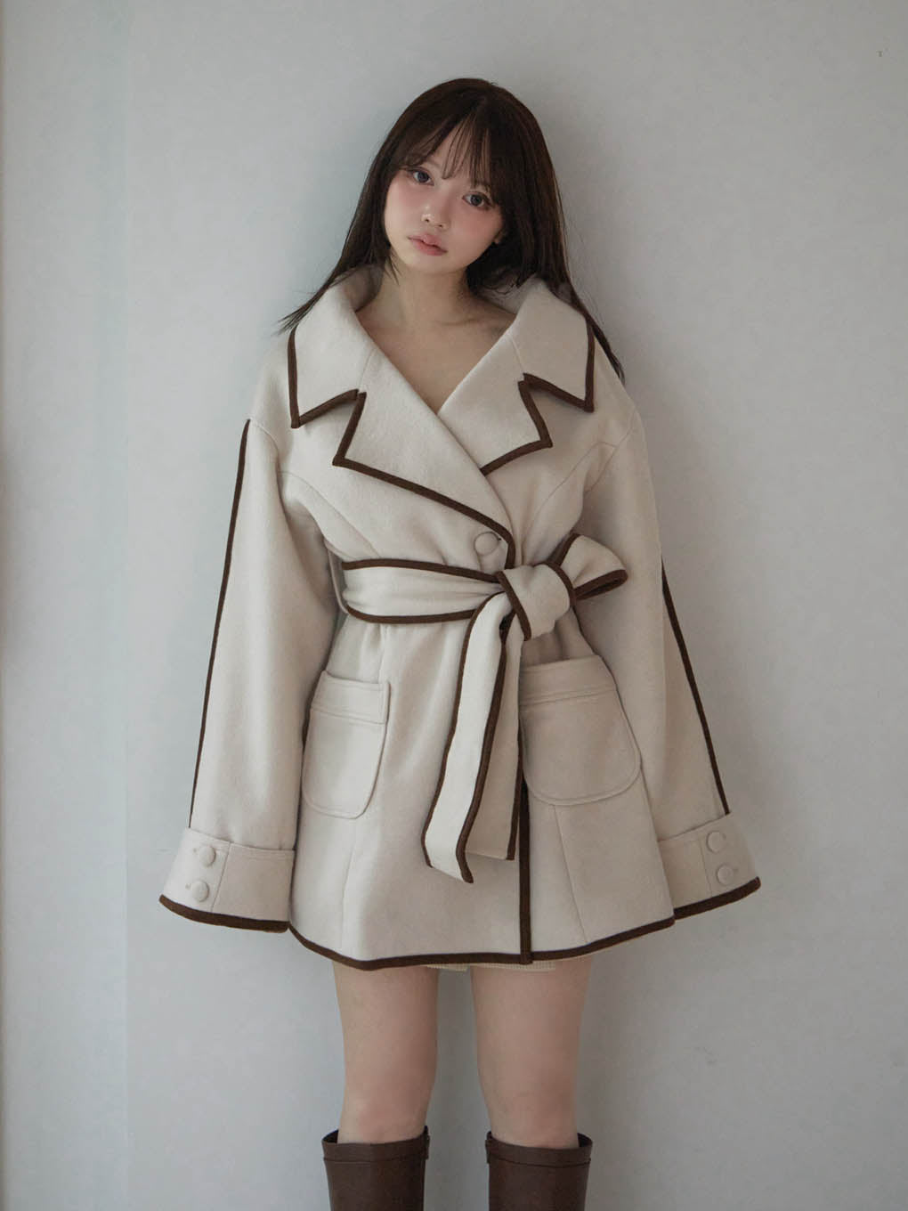 ANDMARY】Ange wool short coat