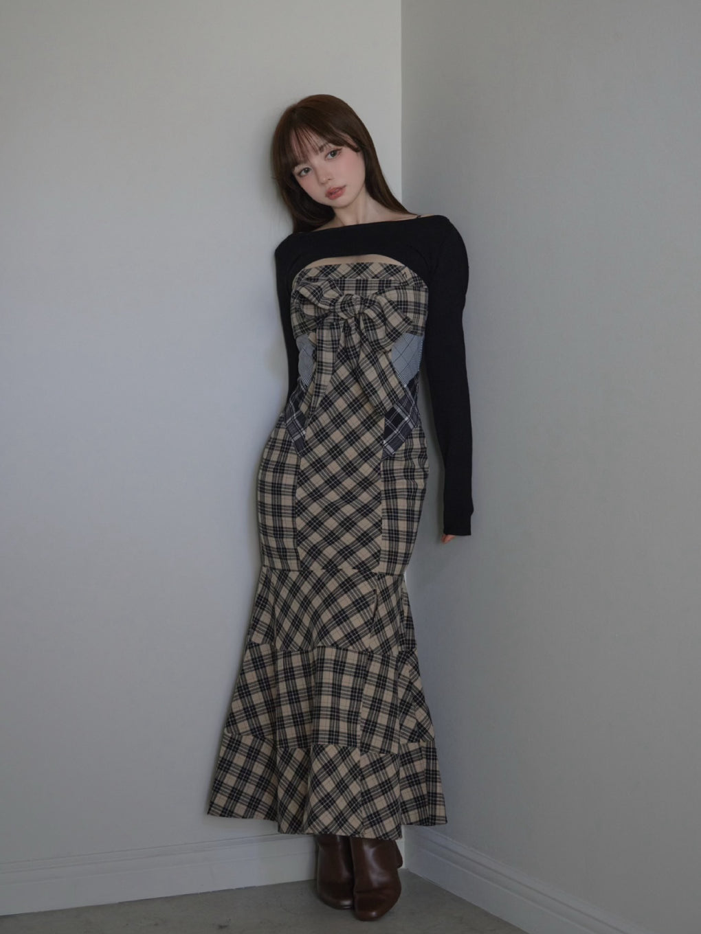 ANDMARY】Juni check dress