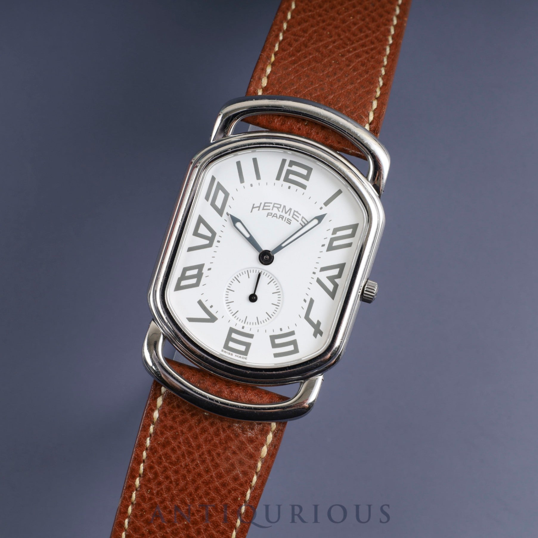 エルメス ラリー RA1.810 クォーツ Cal.980.163 SS 純正革ベルト（□F