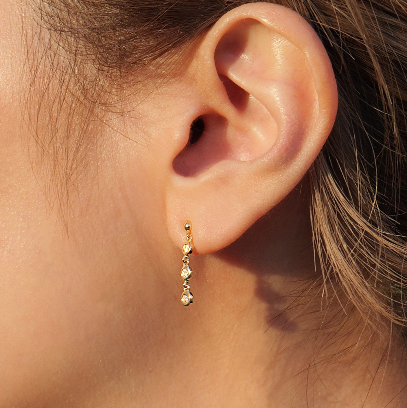 K18 ダイヤモンド 3pc ピアス – anybelle