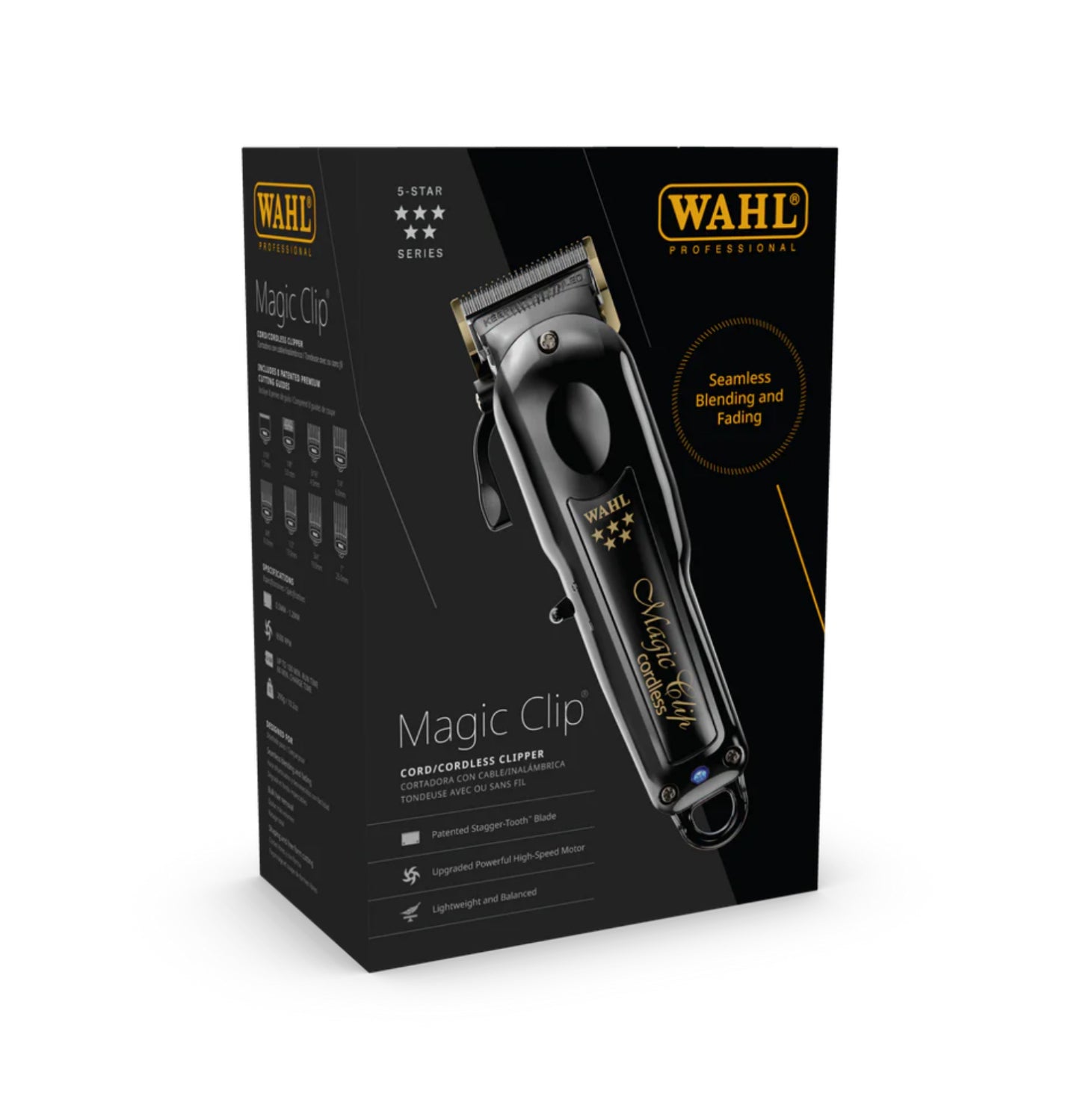 Wahl Professional 5 Star Magic Clip Cordless Clipper - Black
