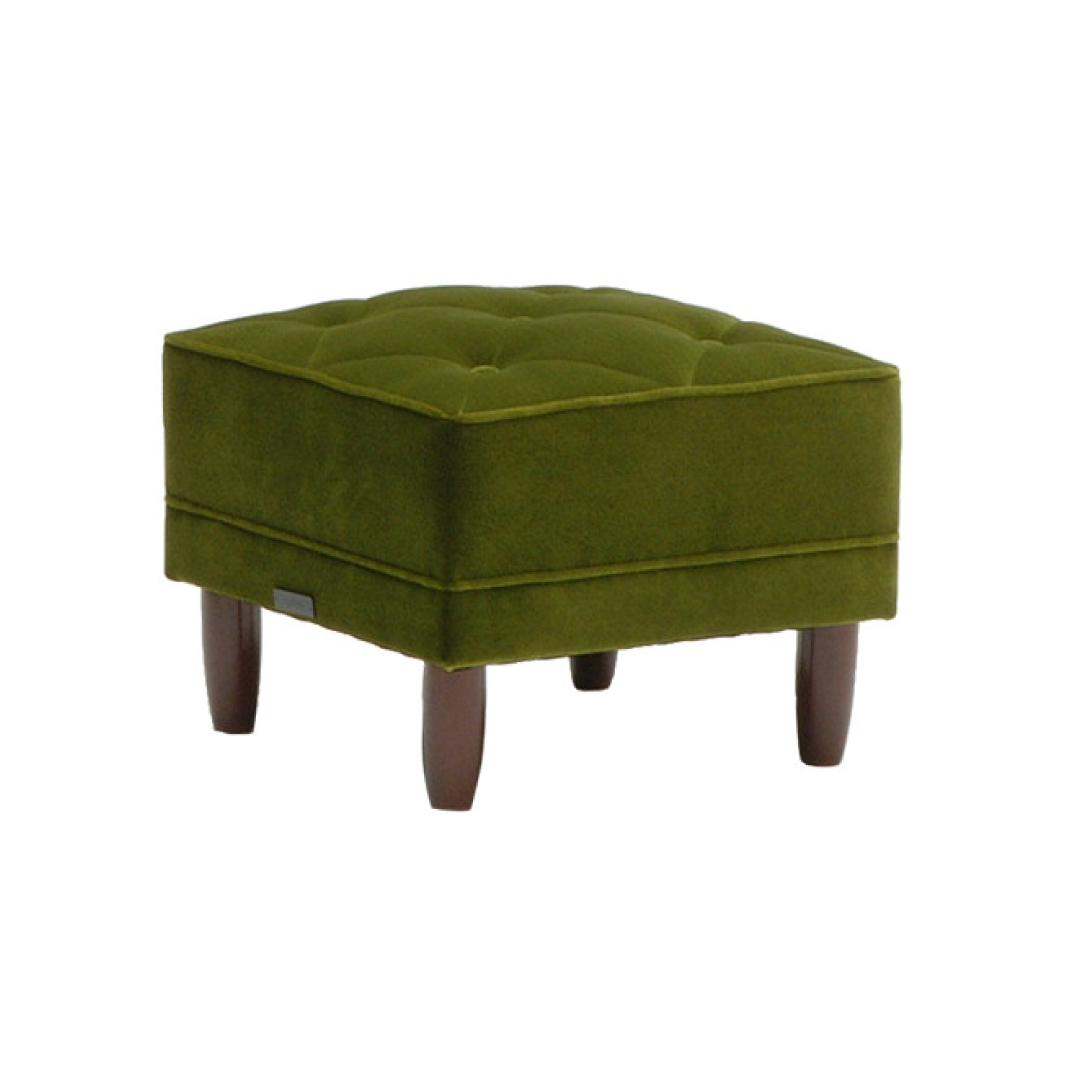 カリモク60｜オットマン｜モケットグリーン×ウォールナット – arukurashi