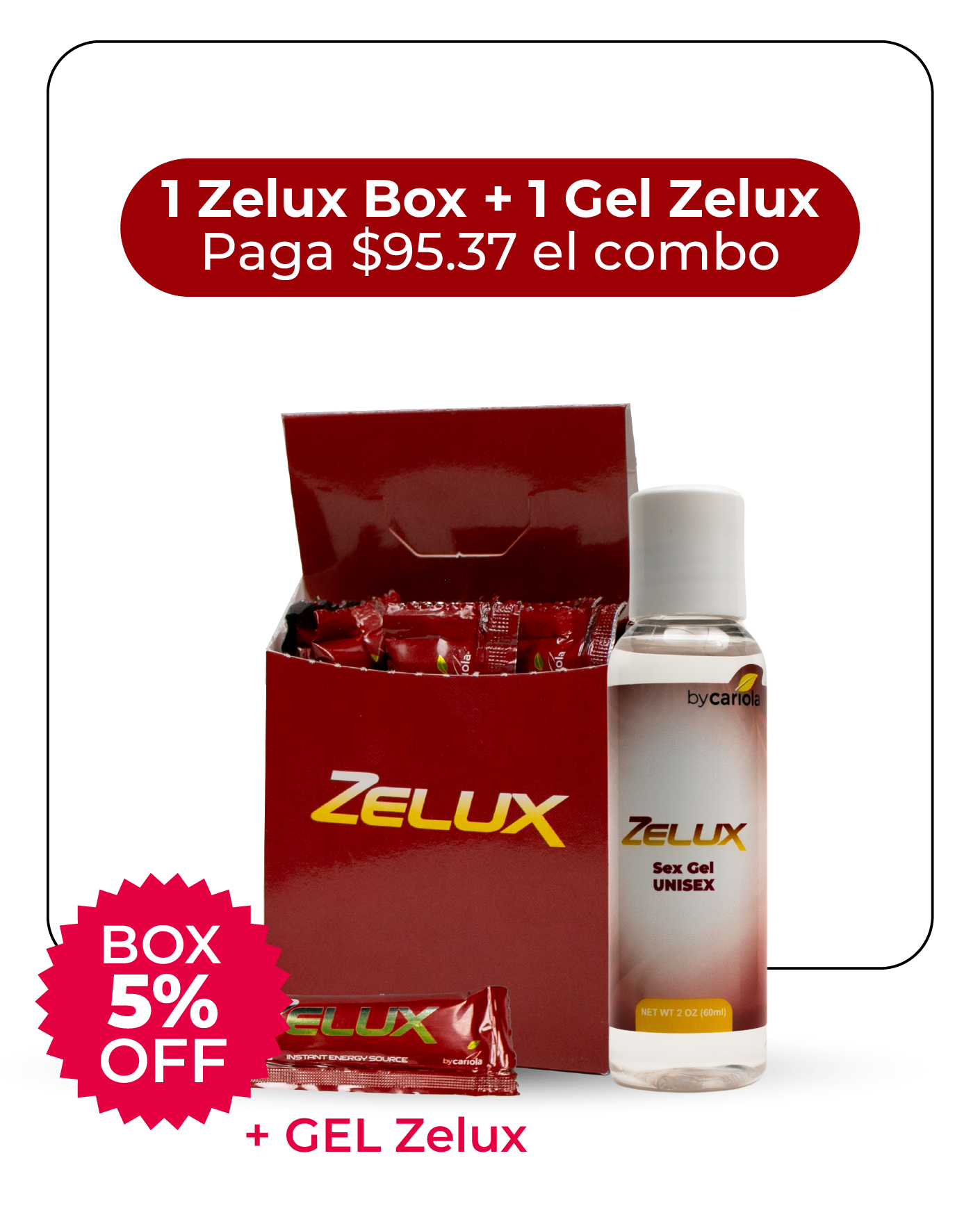 Zelux Box + Zelux Lubricant Gel – By Cariola