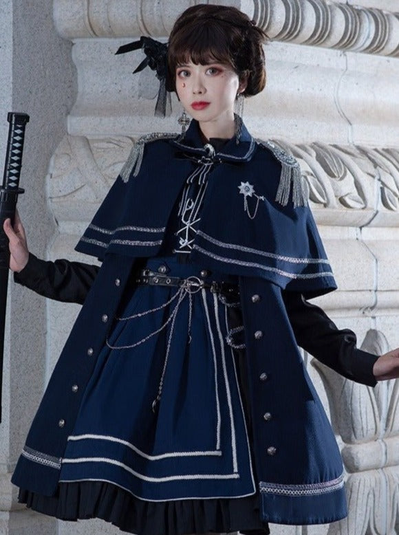 M'S GRACY 3way コート ケープ ベスト ジレ ヘリンボーン リボン