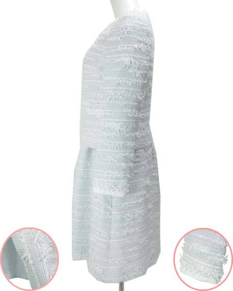 ハロッズ Harrods 水色 ツィード ジャケット ワンピース 3 | ハロッズ