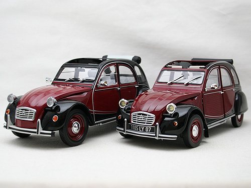 ノレブとミニチャンプスのシトロエン2CVを比べてみた - GarageWANの