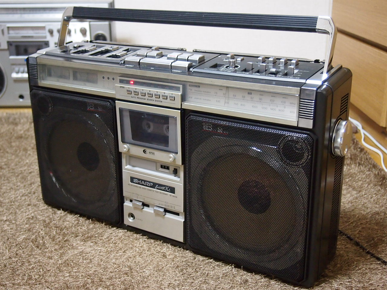 再生確認シャープ SHARP 大型ラジカセ GF-505SB Sharp GF-505SB The