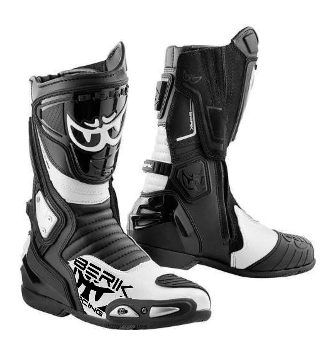 BOT-1563-BK BLACK/WHITE BERIK RACINGBOOTS