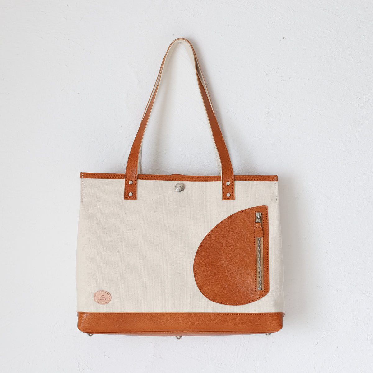 トートバッグ DUOトートver2 ｜ 帆布 牛革 収納カスタマイズ – CuirVelo