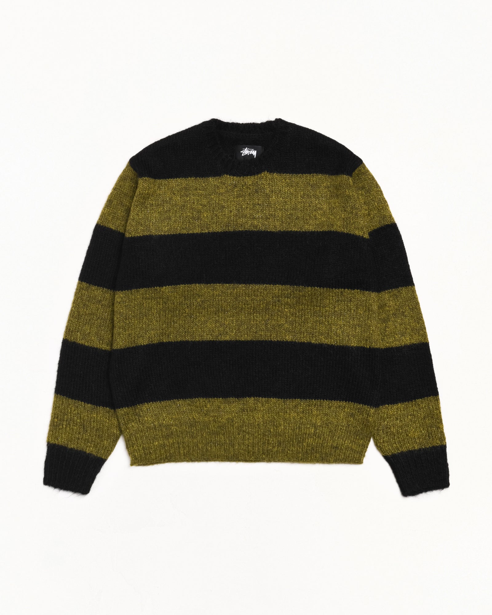 Mohair Stripe Sweater – Dark Olive | Sweaters & Knits | Stüssy Canada