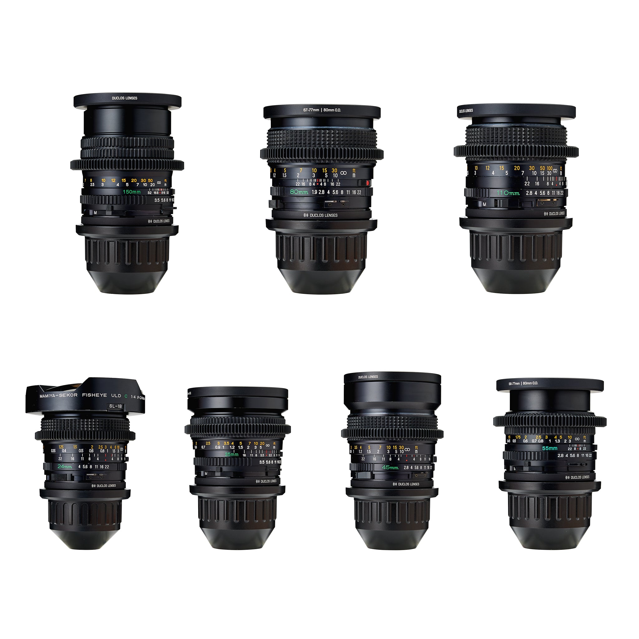 Mamiya PL Sekor C Cine Prime (7) Lens Set