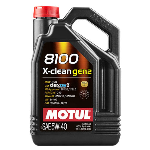 MOTUL （モチュール） 8100 X-clean GEN2 (8100 ｴｸｽｸﾘｰﾝ ｼﾞｪﾝ2) 5W-40