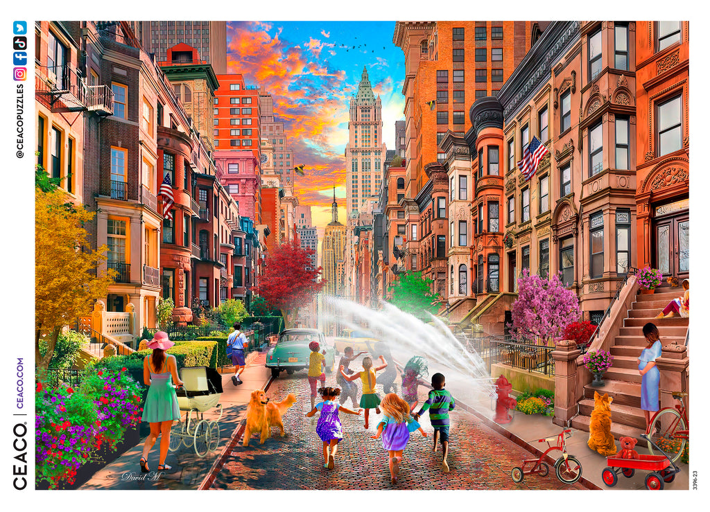 David Maclean - Hot Summer Days NYC- 1000 Piece Puzzle – Ceaco.com