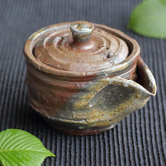 森本良信 備前焼 宝瓶 煎茶急須 緑茶急須 玉露茶茶器 満容量140ml 穴窯