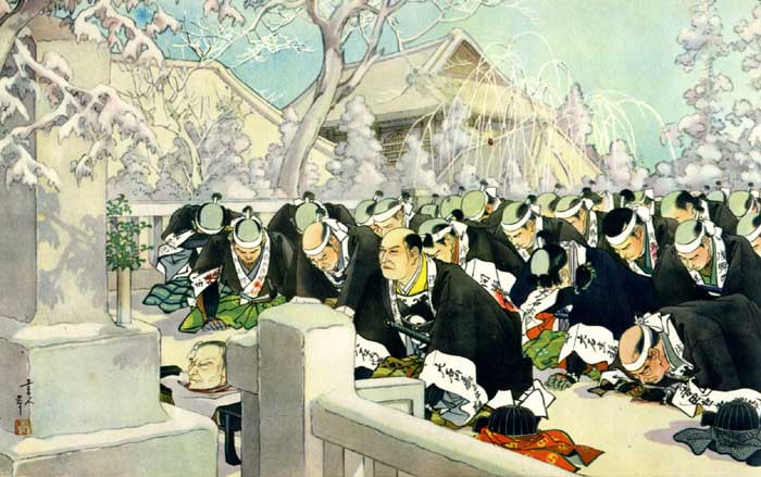 忠臣蔵新聞305━主君・浅野内匠頭さんの墓前で合掌