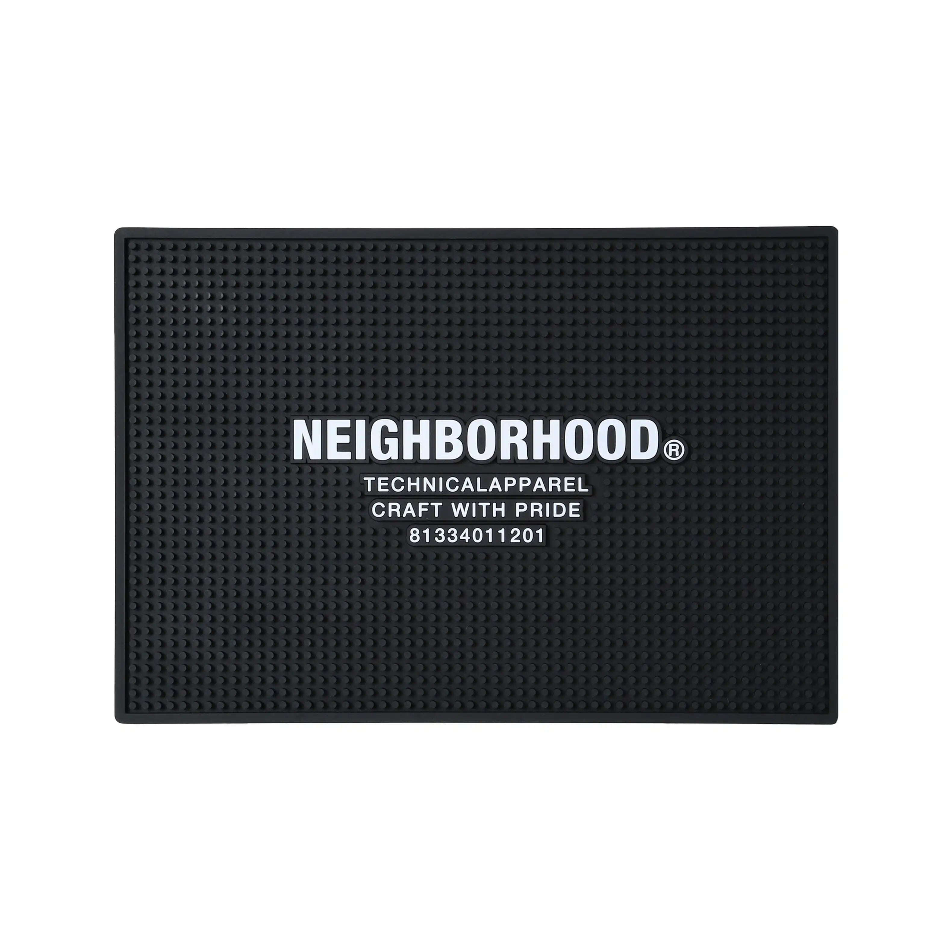 Neighborhood Logo Bar Mat | Black