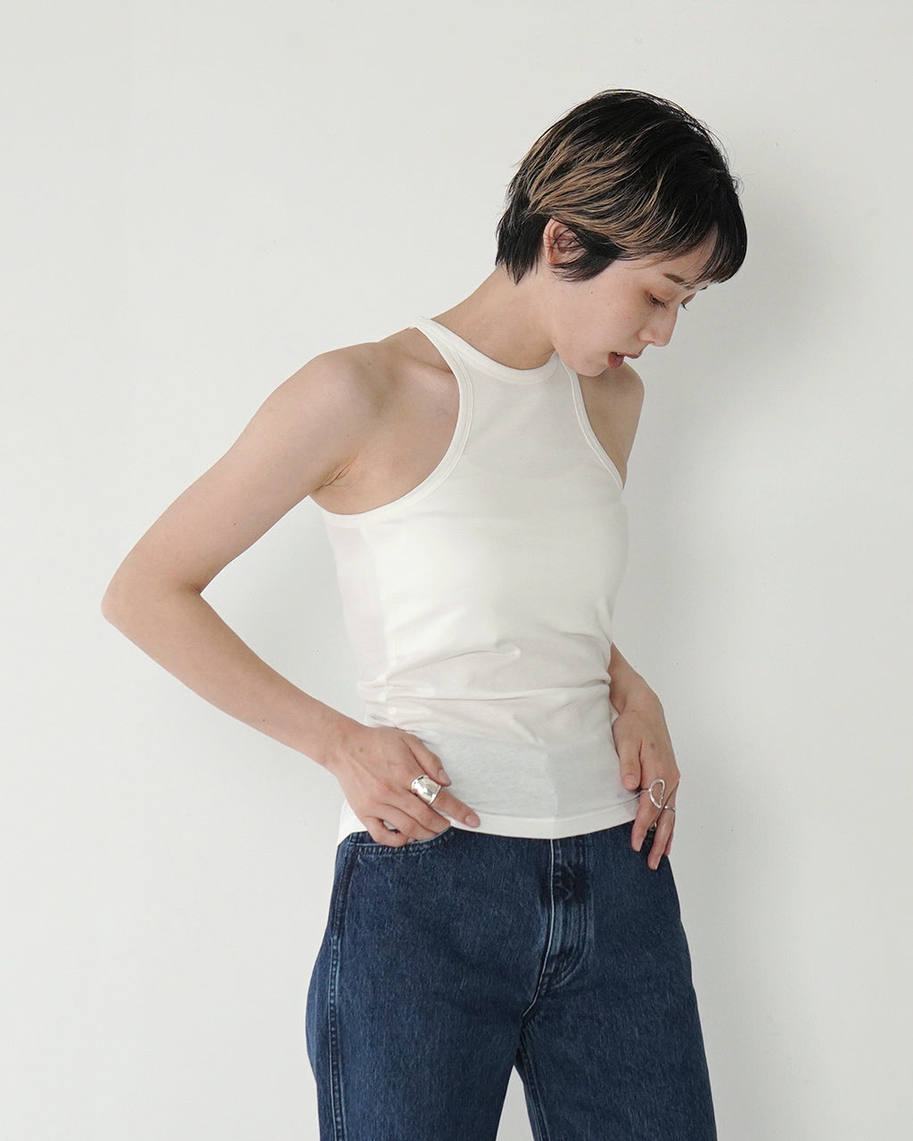 JUN MIKAMI ｜outlet｜アメリカンスリーブ タンクトップ 夏 インナー