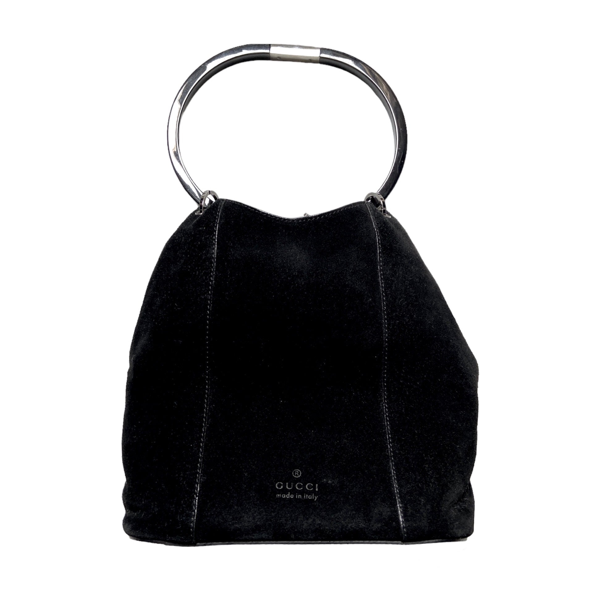 Gucci fall 1999 Tom Ford black suede acrylic ring handbag – Dusty