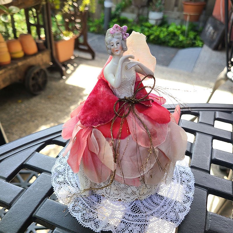 ピンクッションドール ピンク フランス 陶器 | アンティーク