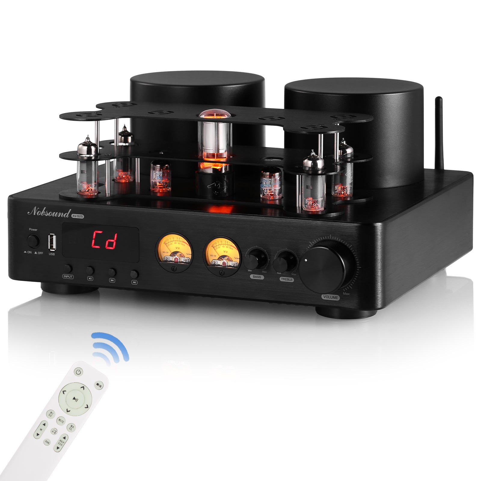 Nobsound AV-525 HiFi Bluetooth 5.0 Vacuum Tube Amplifier Coaxial