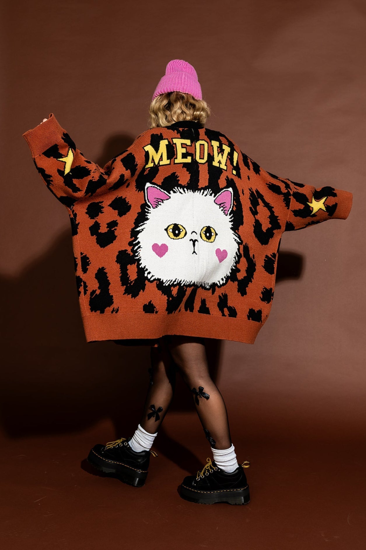 Meow! Oversized Leopard Cardigan – Dressed in Lala