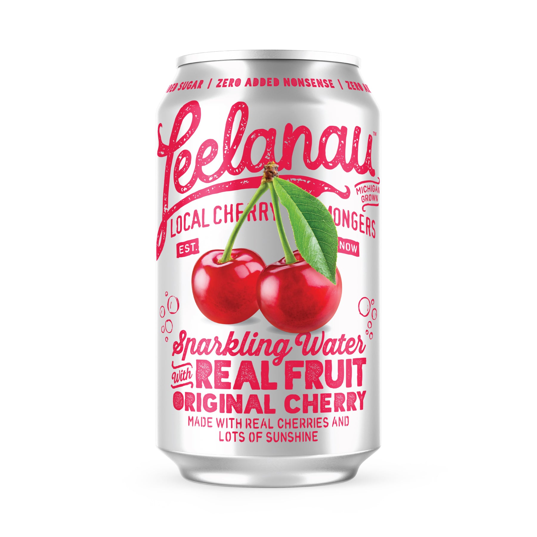 Original Cherry Sparkling Water, Case of 12 – Leelanau Bottling