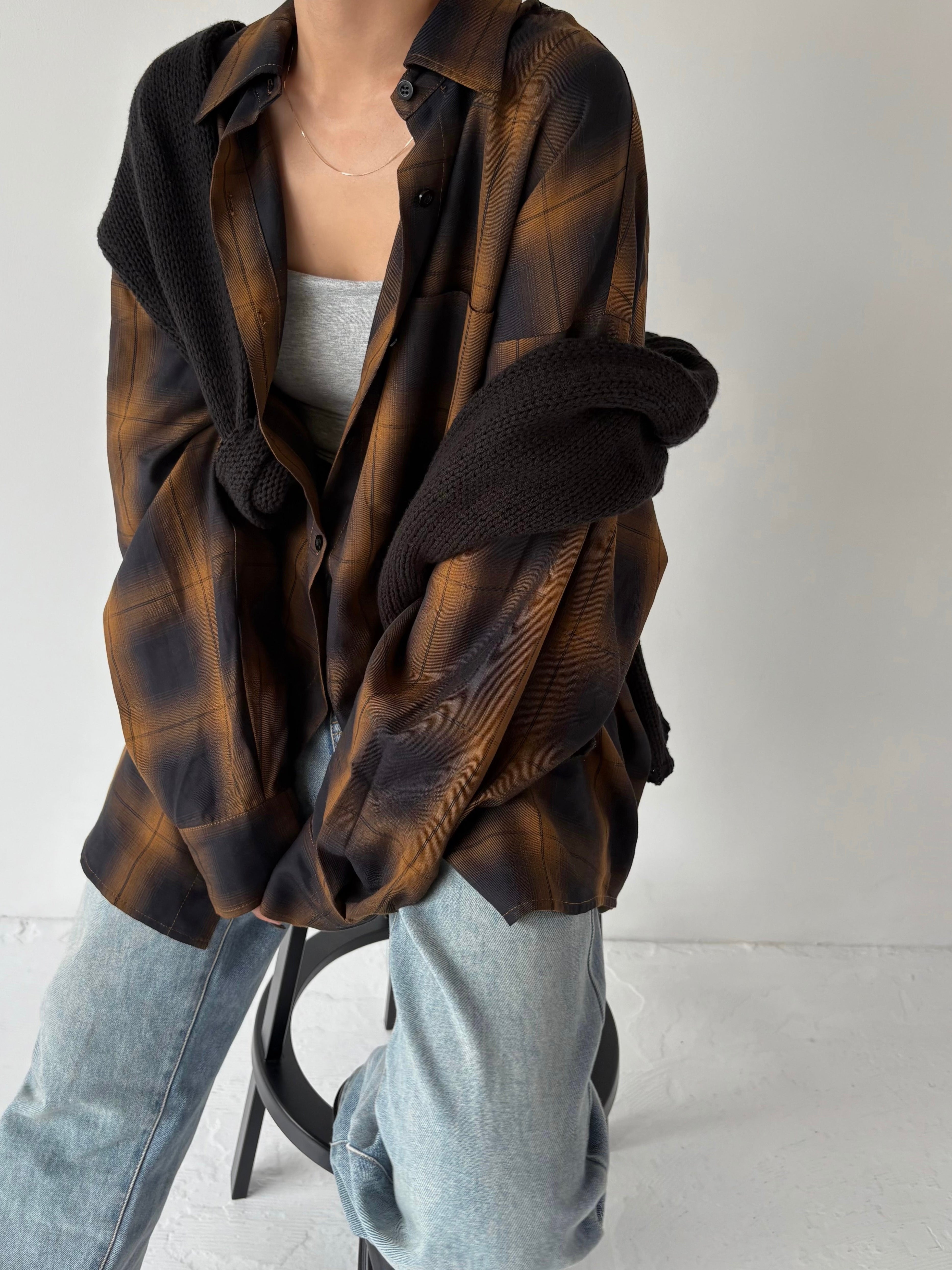 FADE CHECK OVER SHIRT | efu(エフ)official通販サイト – efu official