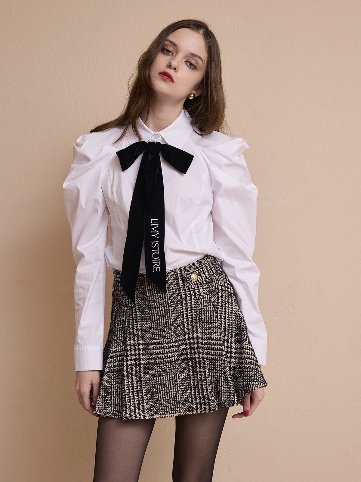 ベルベットリボンロゴシャツ