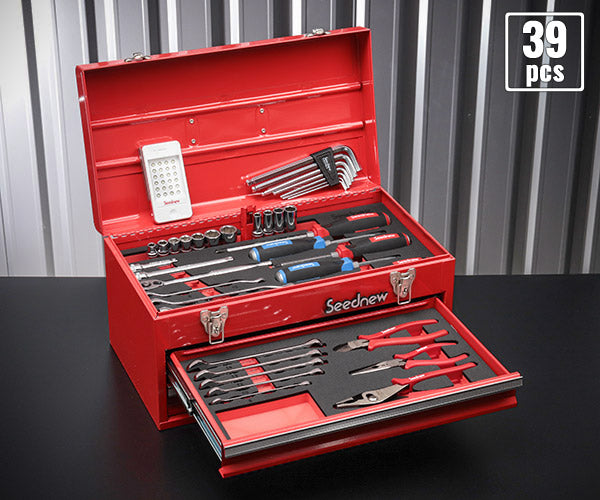 SEEDNEW シーズニュー 9.5sq. ツールセット 39点（レッド） S-39313