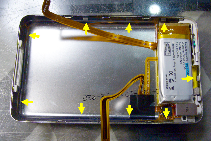 iPod Classic 160Gの液晶・バッテリ交換