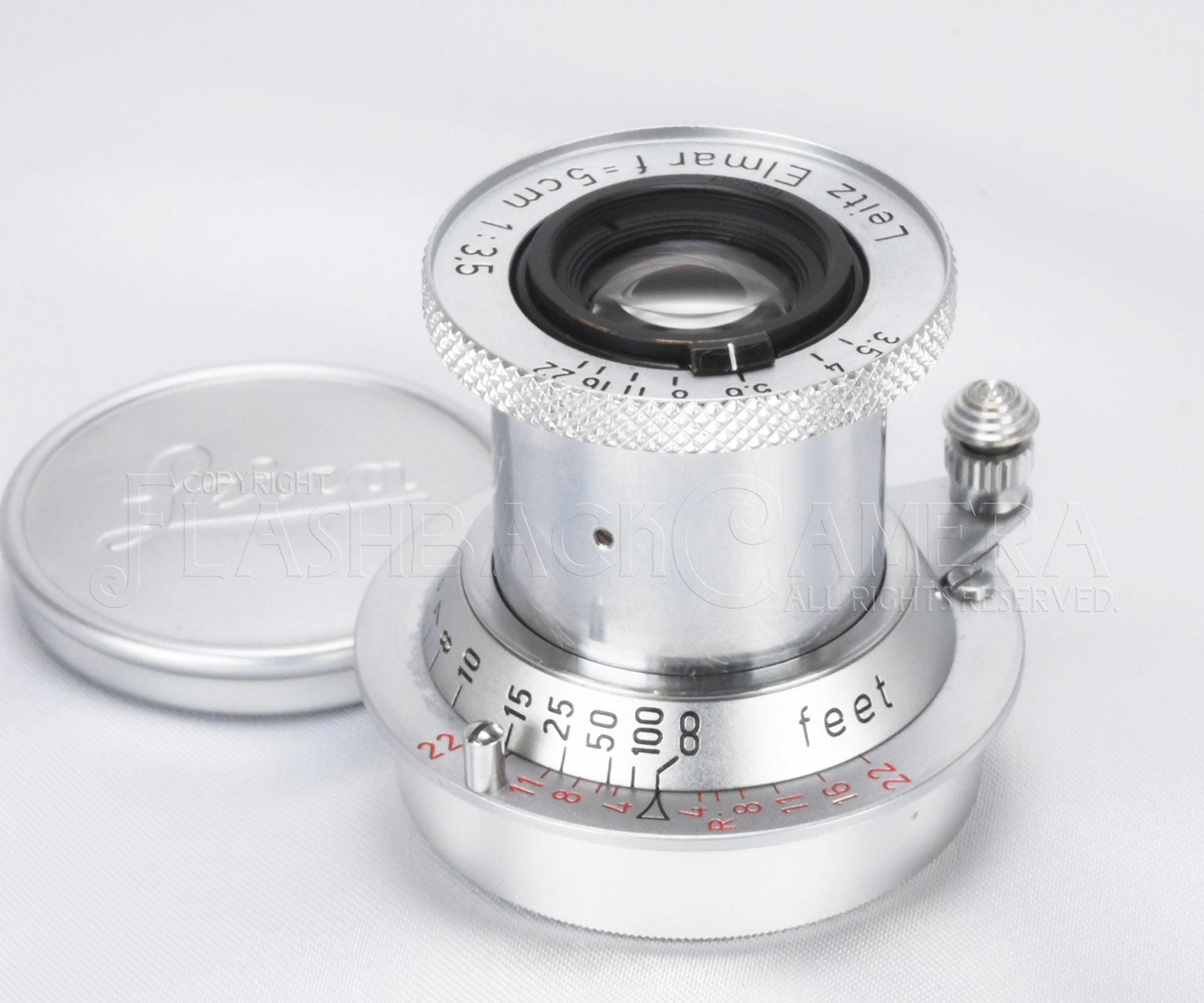 Elmar 50mm f3.5 (L) Red Scale – FLASHBACK CAMERA