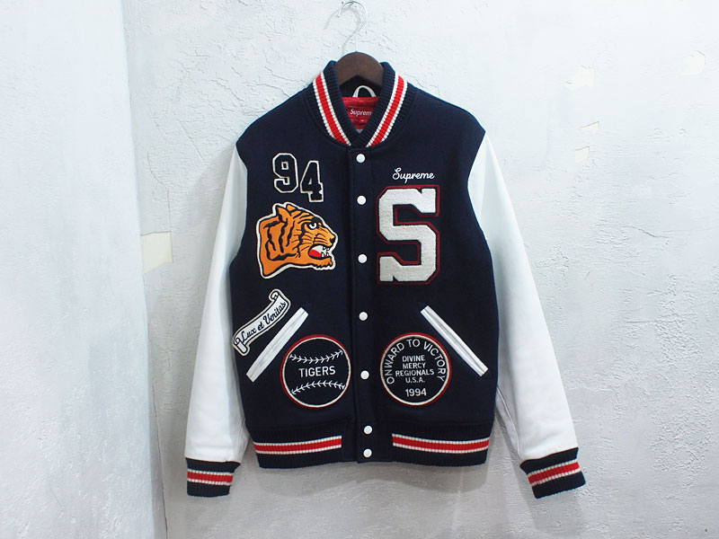 Supreme 'Varsity Jacket'バーシティジャケット スタジャン M タイガー