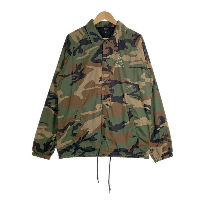HUF ハフ ナイロンコーチジャケット カモフラージュ スナップボタン