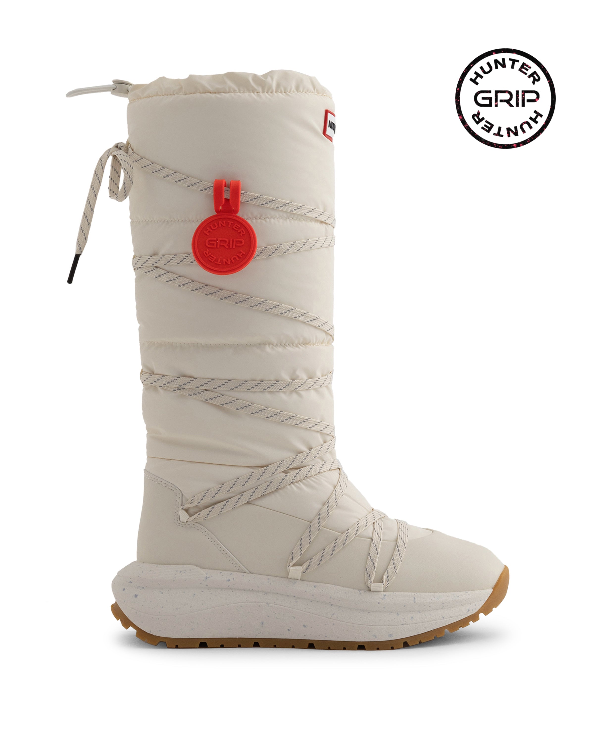 ユニセックス ハンター グリップ トール スノー ブーツ - ホワイト