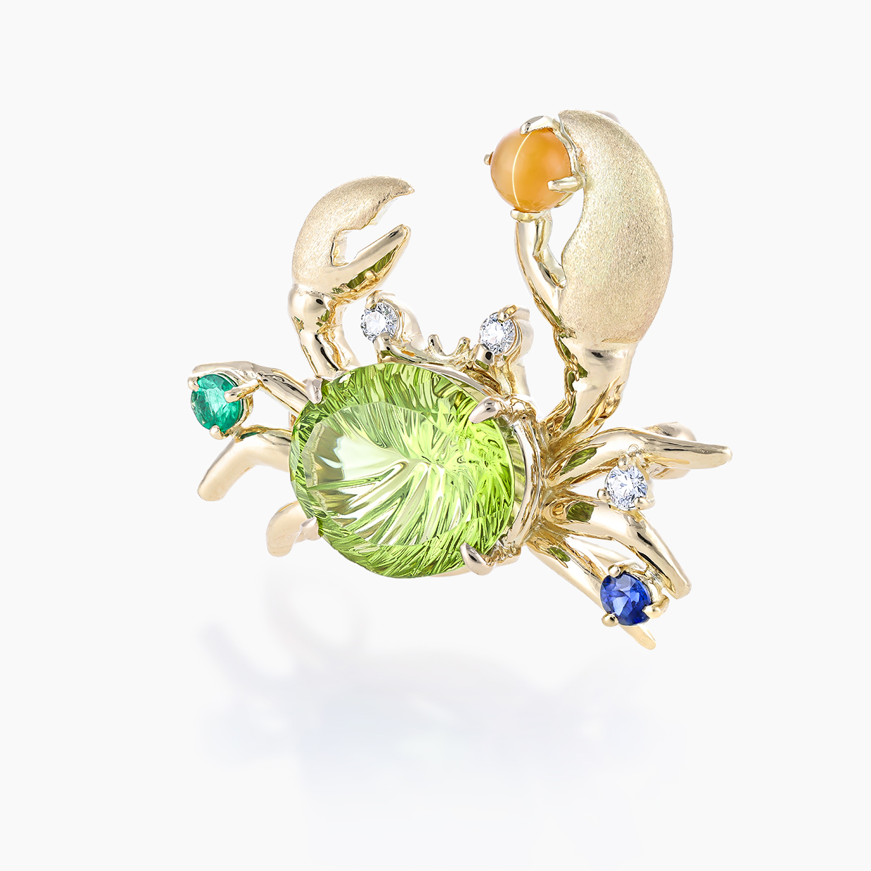 HANAJIMA ONLINE SHOP / ペリドットカニペンダントブローチ