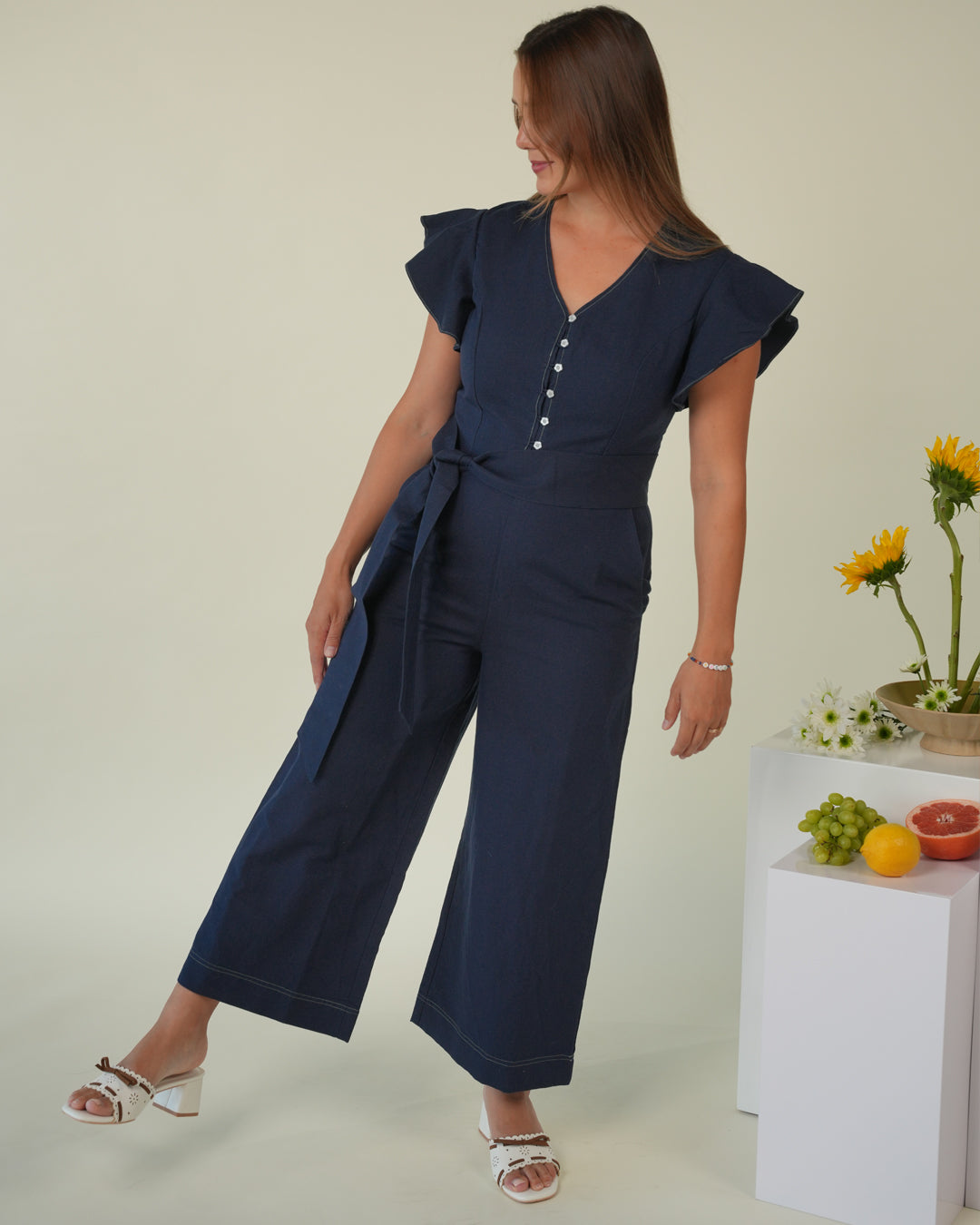 Harper Terra Structured Linen Jumpsuit – harpersage.com